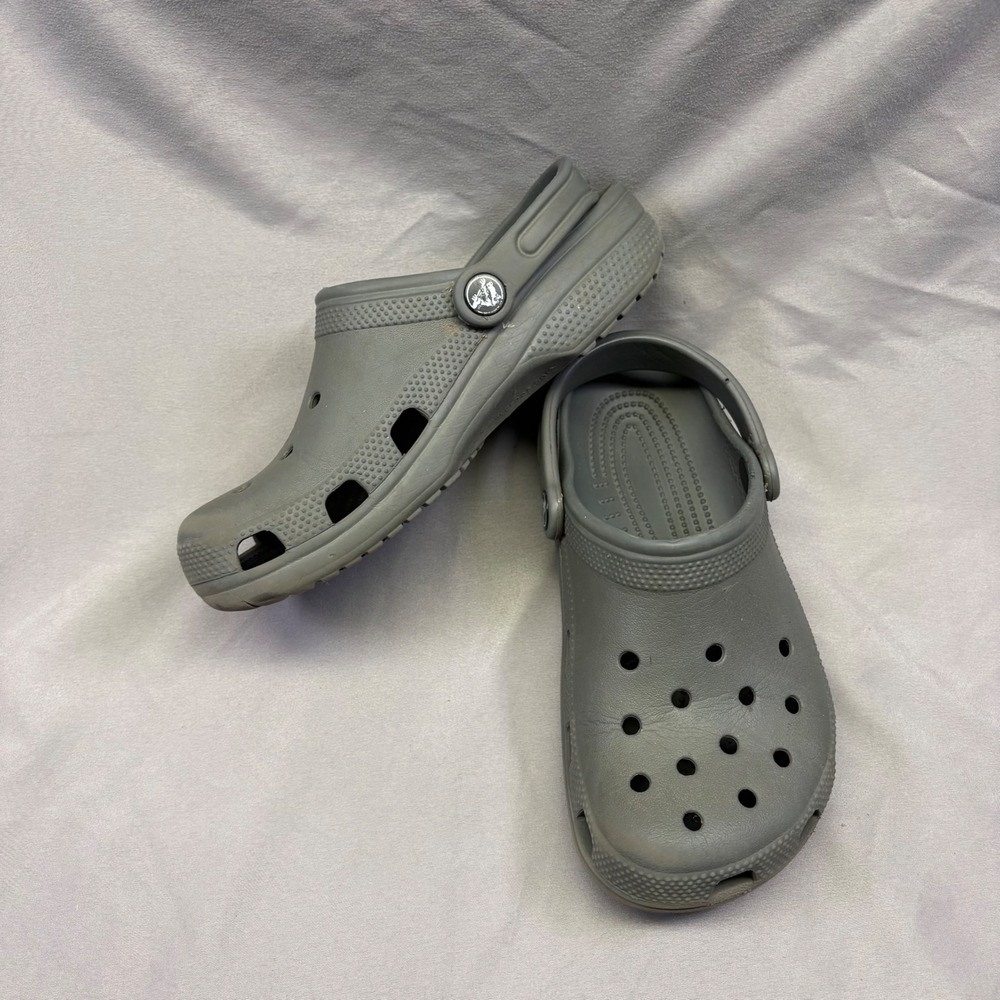 Crocs Classic Clogs Slate Grey‎ Slip On Comfort Water Shoes Mens 4 Womens 6